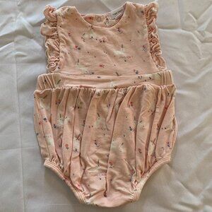 Angel Dear 0-3 months romper pink with bunny motif